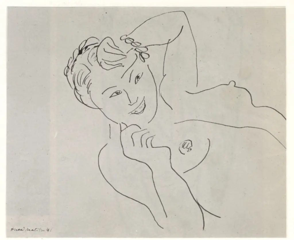 Anonimo , Matisse, Henri - sec. XX - Reclining nude , fronte
