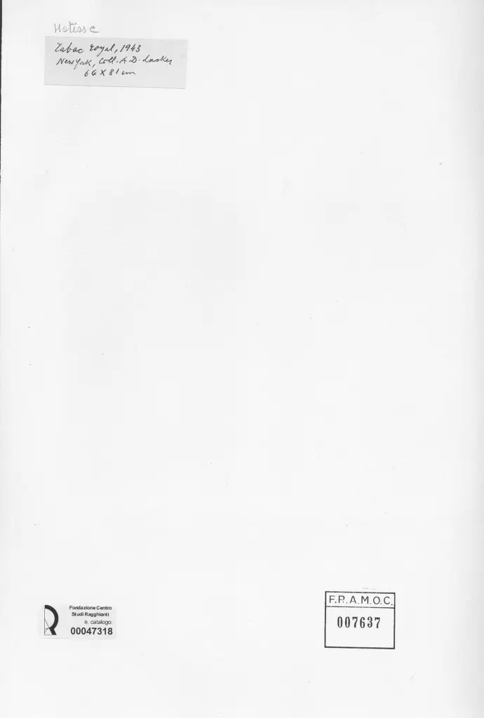 Anonimo , Matisse, Henri - sec. XX - Tabac Royal , retro