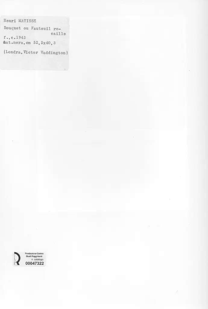 Anonimo , Matisse, Henri - sec. XX , retro