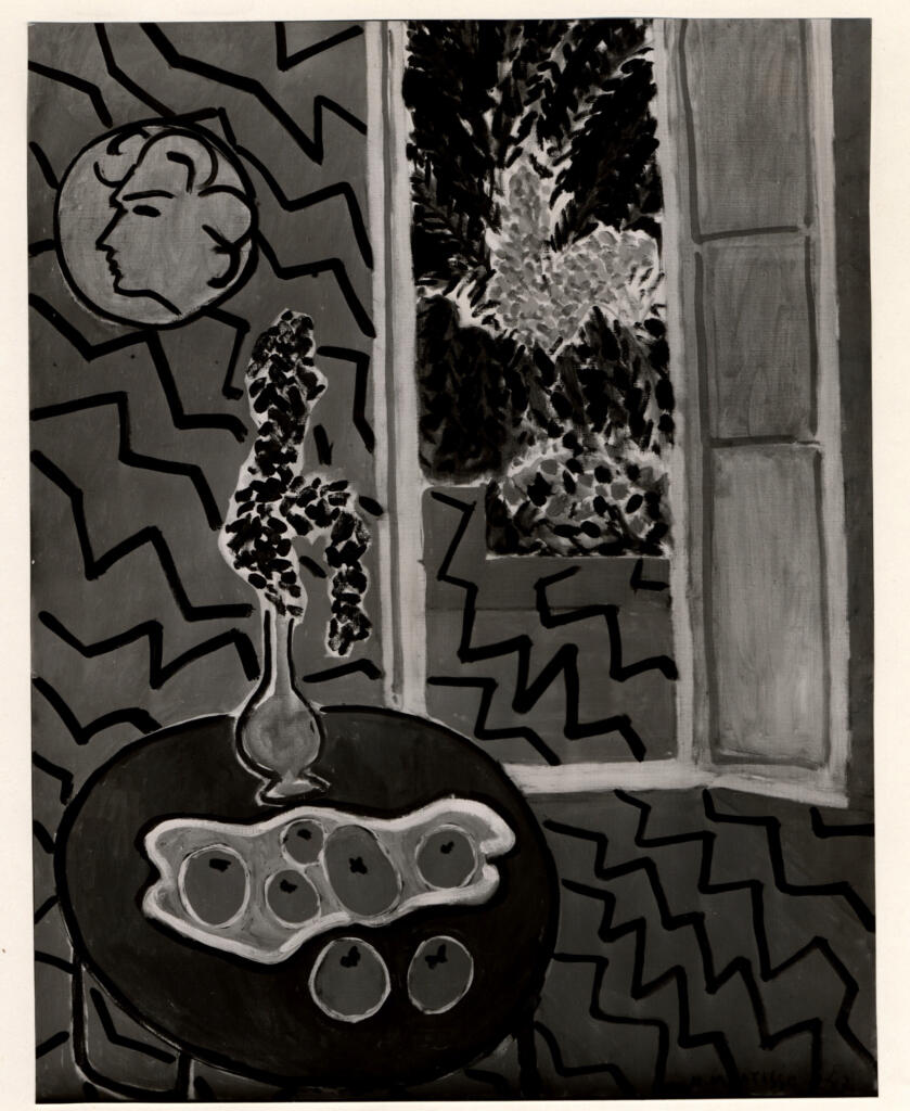Anonimo , Matisse, Henri - sec. XX - Interno rosso, natura morta su tavolo bleu , fronte