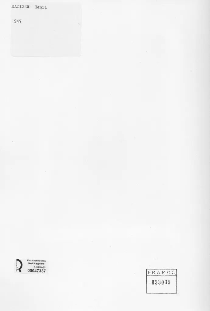 Anonimo , Matisse, Henri - sec. XX - Volto di donna , retro