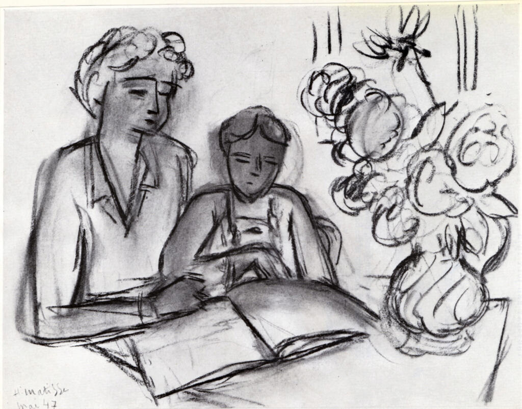 Anonimo , Matisse, Henri - sec. XX - Mère et infant Lisant , fronte