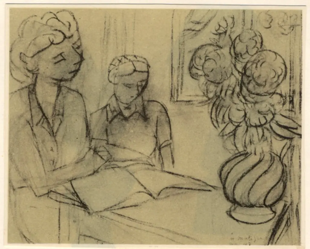 Anonimo , Matisse, Henri - sec. XX - Madre e figlia leggono , fronte