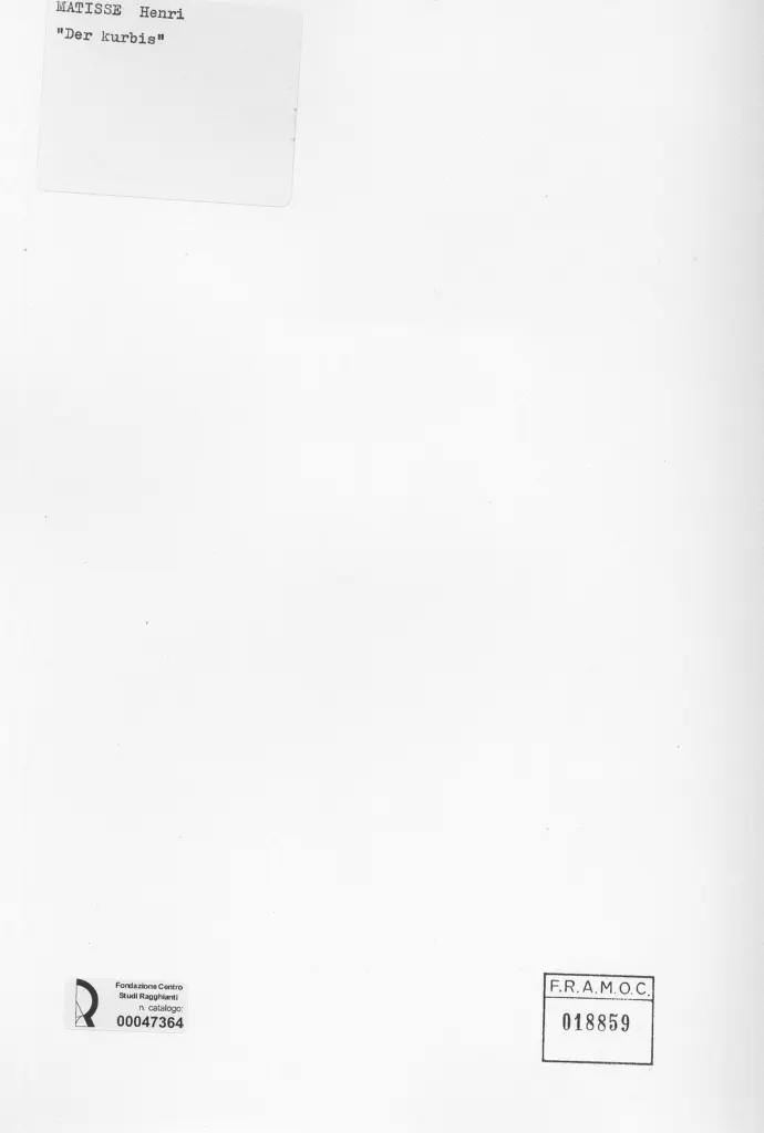 Anonimo , Matisse, Henri - sec. XIX/ XX - Der Kurbis , retro