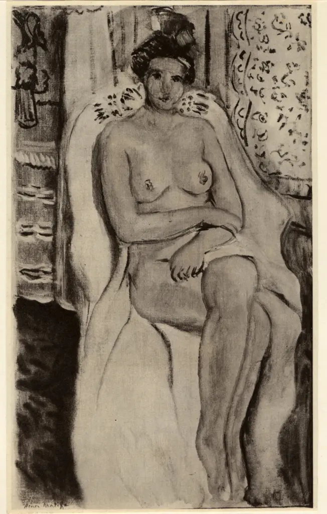 Anonimo , Matisse, Henri - sec. XIX/ XX - Nudo di donna , fronte