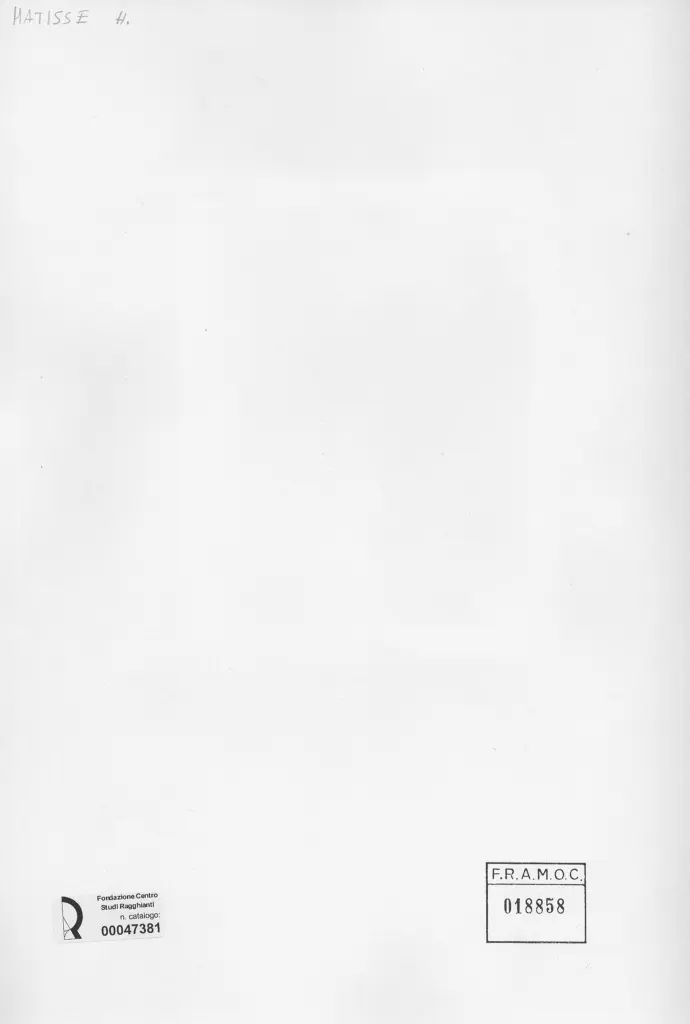 Anonimo , Matisse, Henri - sec. XIX/ XX - Nudo di donna con cappello di piume , retro