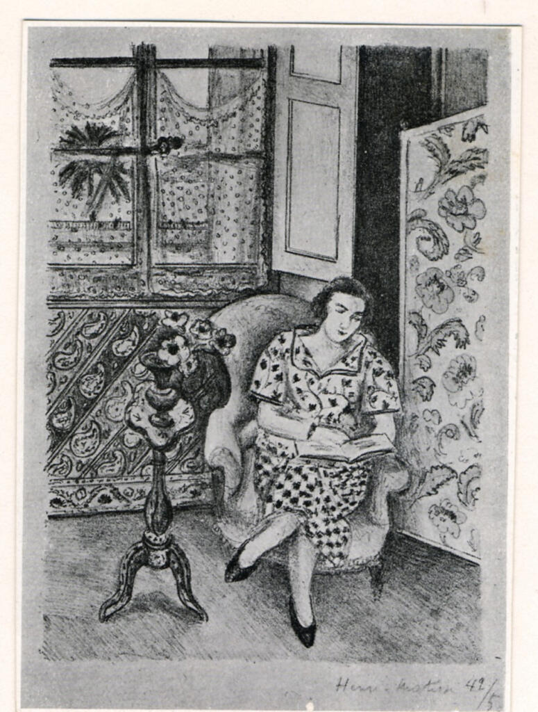 Anonimo , Matisse, Henri - sec. XIX/ XX - Liseuse dans un intérieur , fronte