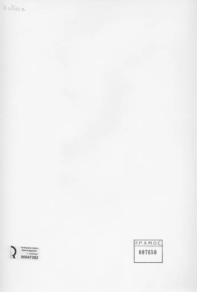 Anonimo , Matisse, Henri - sec. XIX/ XX - Interno blu , retro