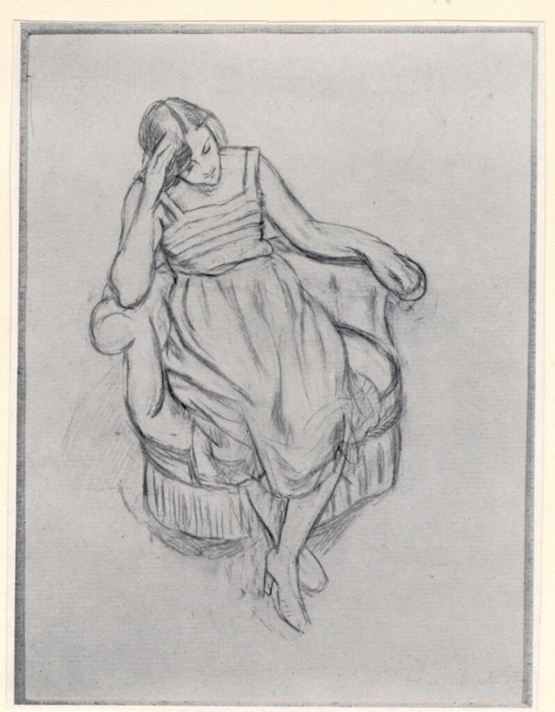 Anonimo , Matisse, Henri - sec. XIX/ XX - Donna seduta in poltrona , fronte