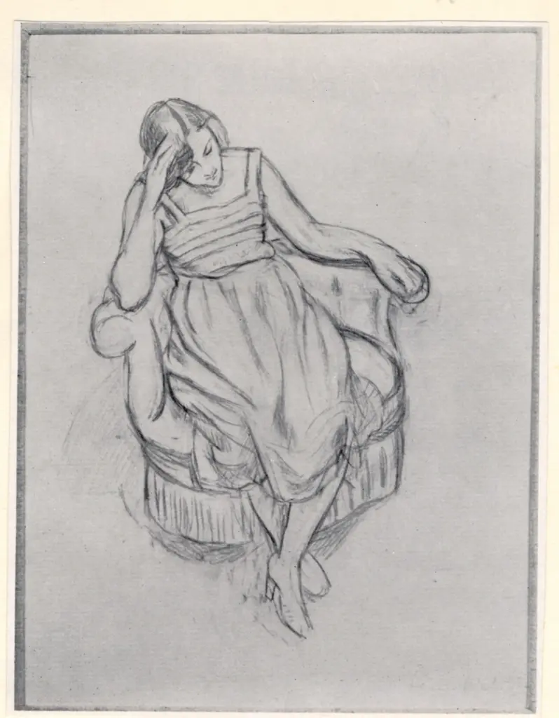 Anonimo , Matisse, Henri - sec. XIX/ XX - Donna seduta in poltrona , fronte