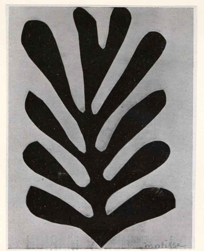 Matisse, Henri , Feuille noire sur fond rouge -