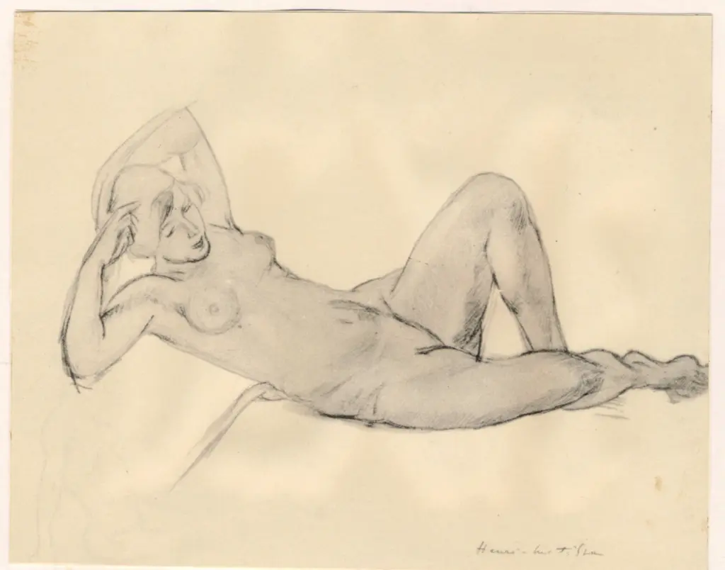 Anonimo , Matisse, Henri - sec. XIX/ XX - Nudo di donna , fronte
