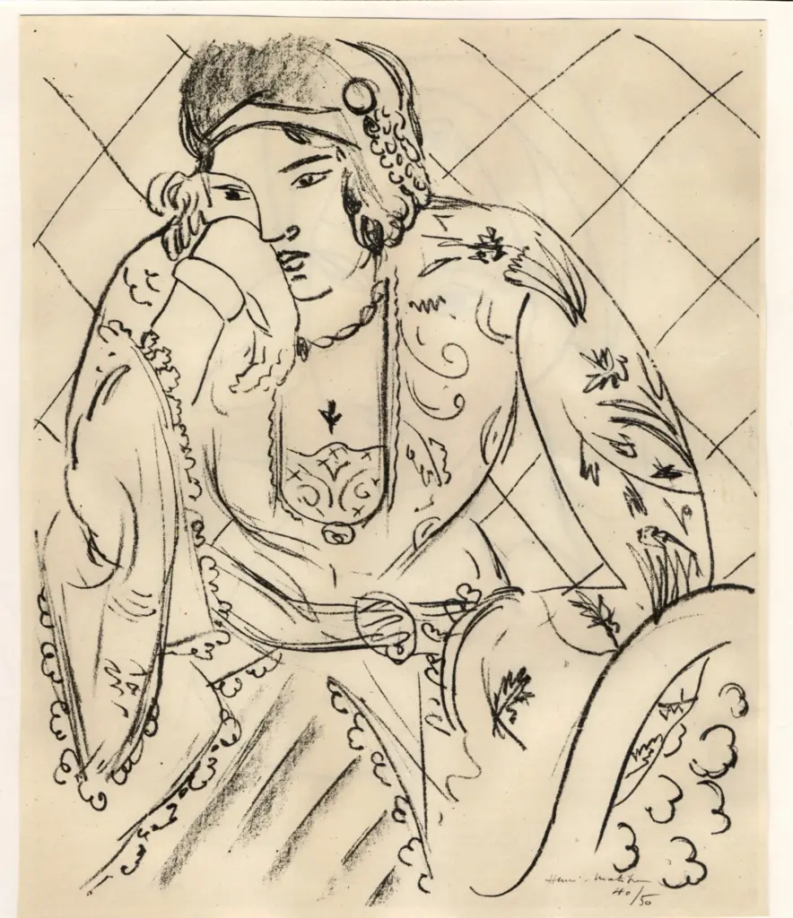 Anonimo , Matisse, Henri - sec. XIX/ XX - Donna in costume , fronte