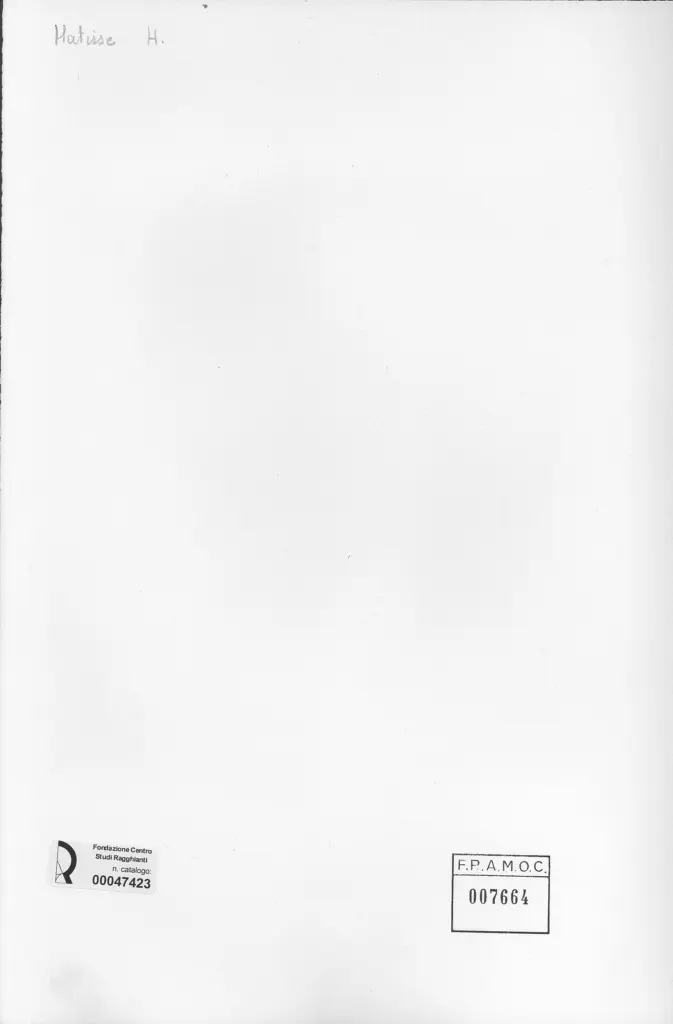 Anonimo , Matisse, Henri - sec. XIX/ XX - Giovane donna nuda con vestaglia , retro