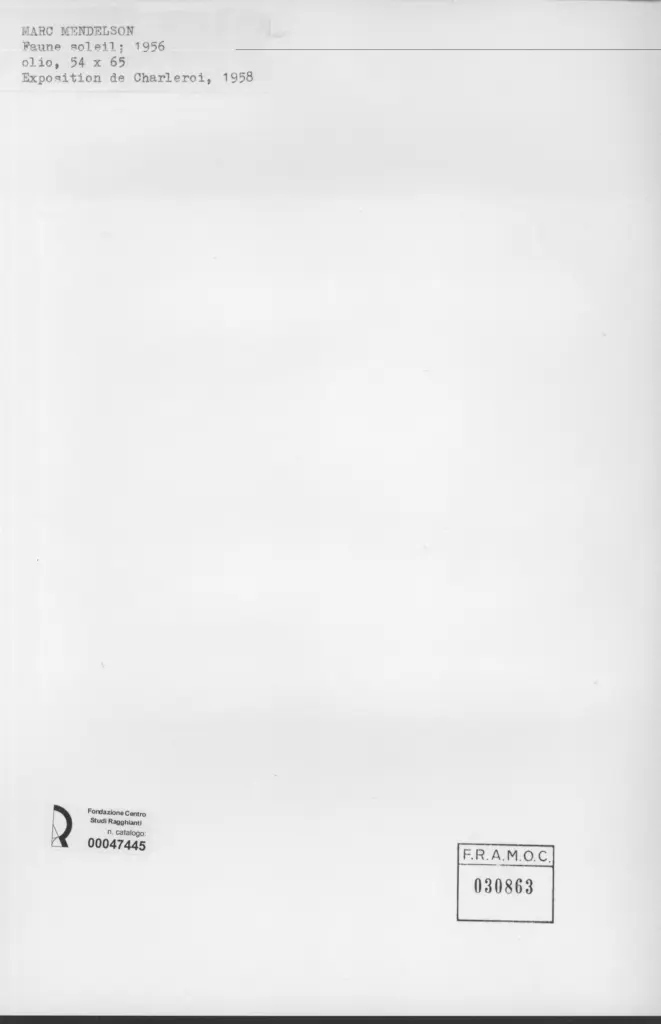 Anonimo , Mendelson, Marc - sec. XX - Faune soleil , retro