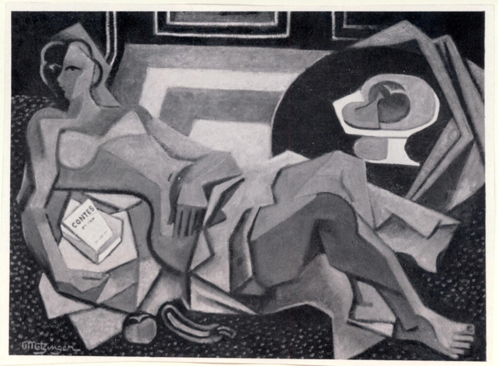 Anonimo , Metzinger, Jean - sec. XX - Femme allongée , fronte