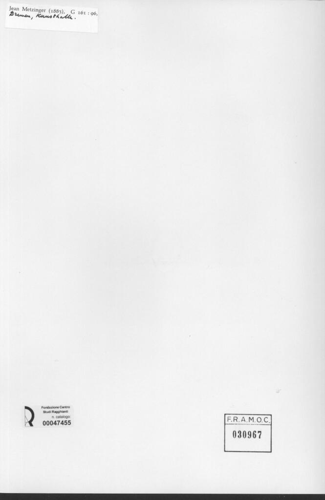 Anonimo , Metzinger, Jean - sec. XIX , retro