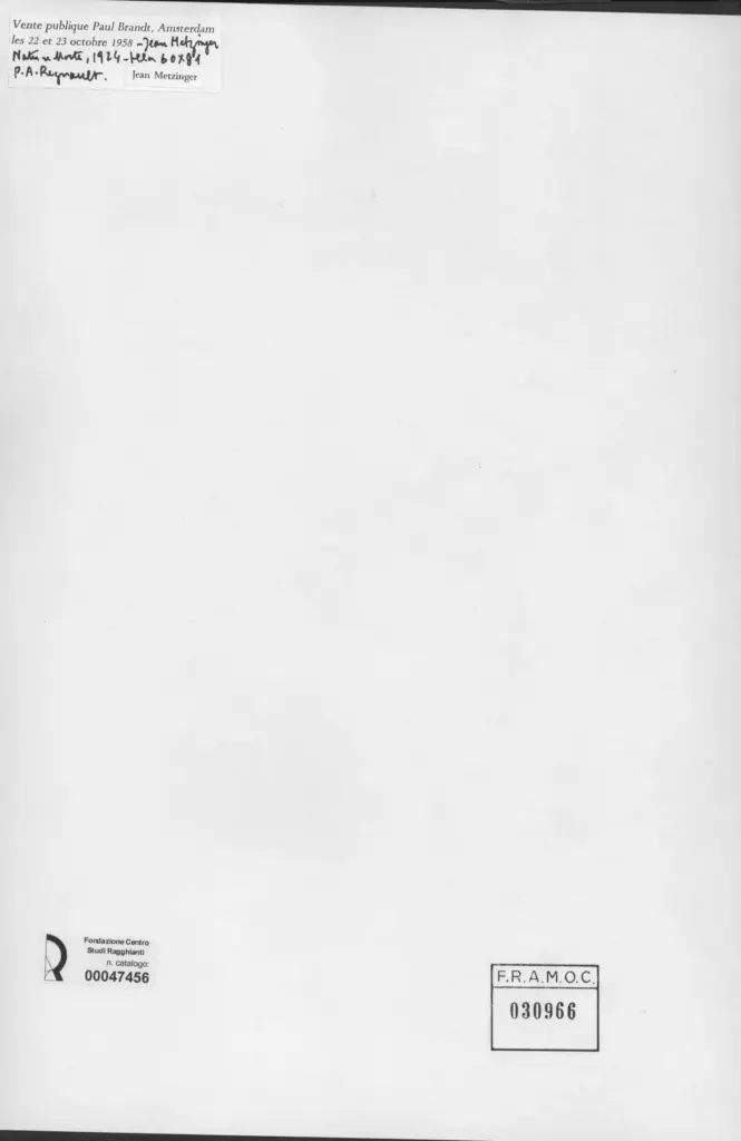 Anonimo , Metzinger, Jean , retro