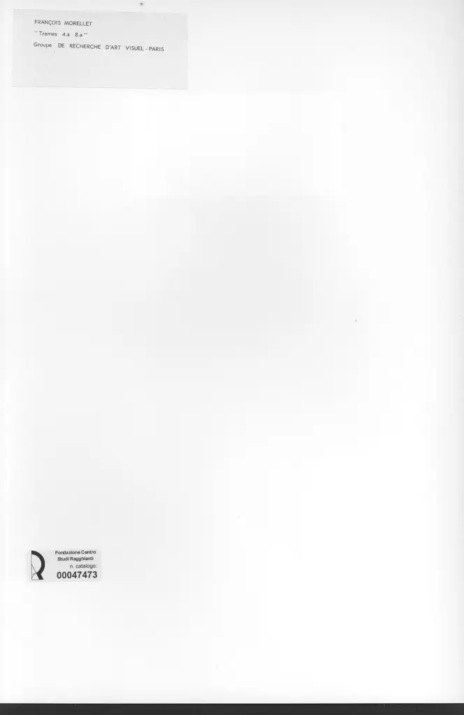 Anonimo , Morellet, Francois - sec. XX/ XXI - Trama , retro