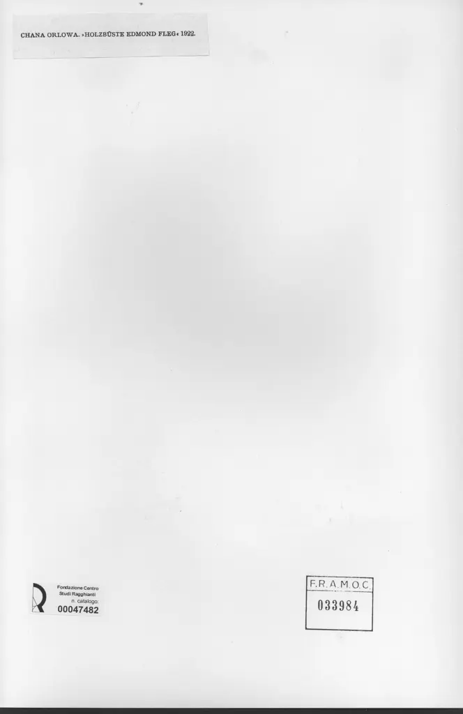 Anonimo , Orloff, Chana - sec. XX - Holzbuste edmond fleg , retro