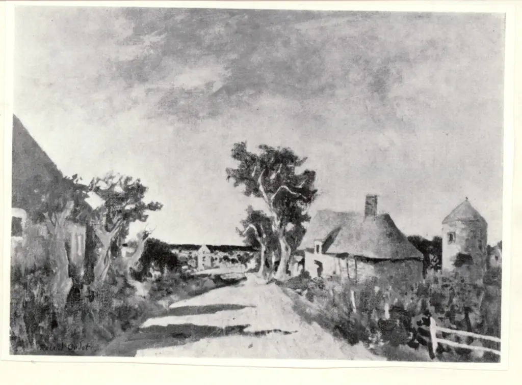 Galerie Bernheim-Jeune , Oudot, Roland - sec. XX - Le village , fronte