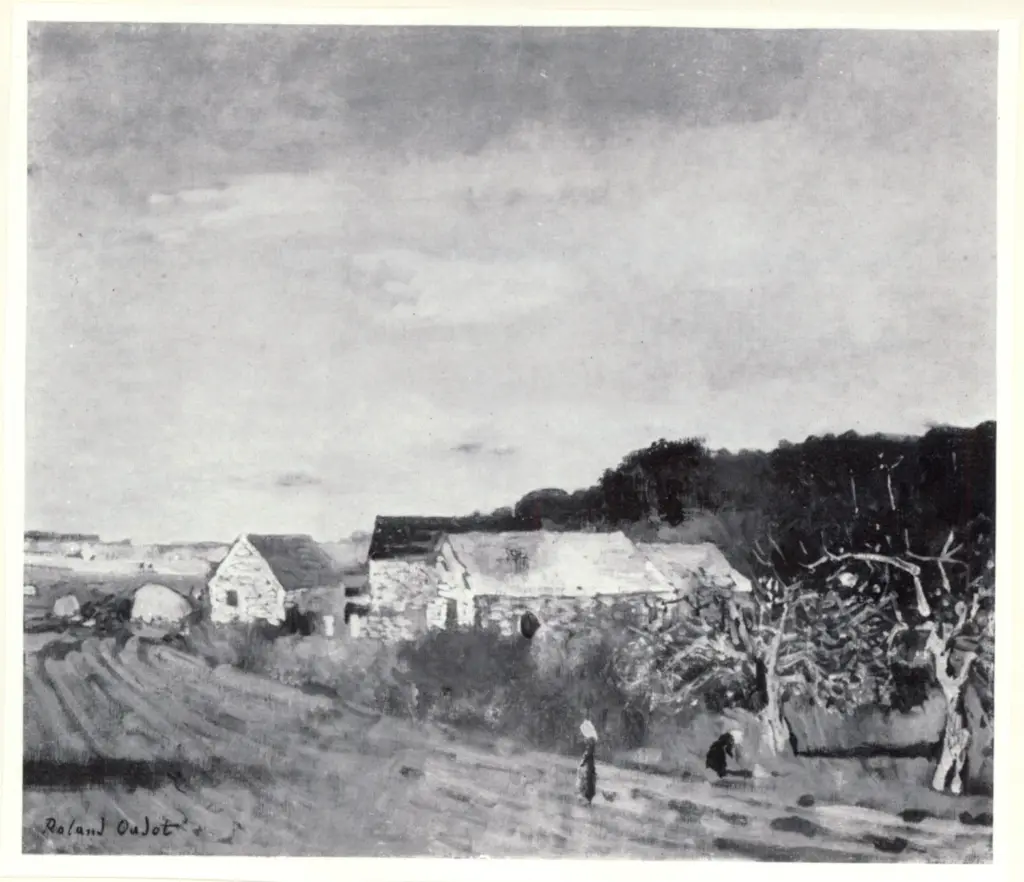 Galerie Bernheim-Jeune , Oudot, Roland - sec. XX - La ferme , fronte