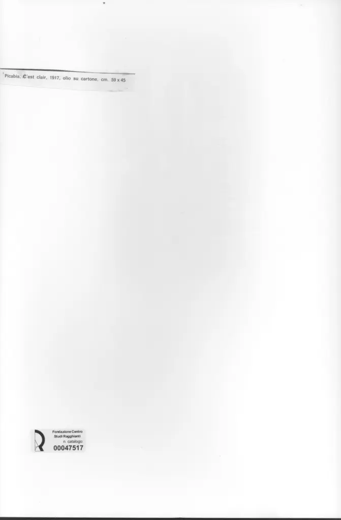 Anonimo , Picabia, Francis - sec. XX - C'est clair , retro