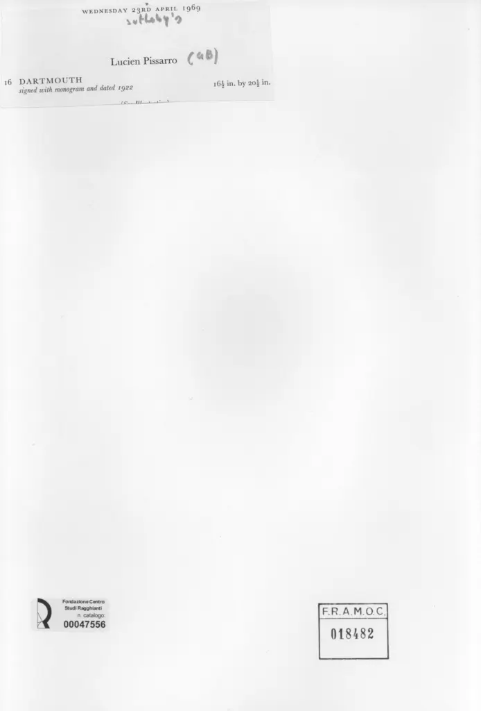 Anonimo , Pissarro, Lucien; sec. XX , retro