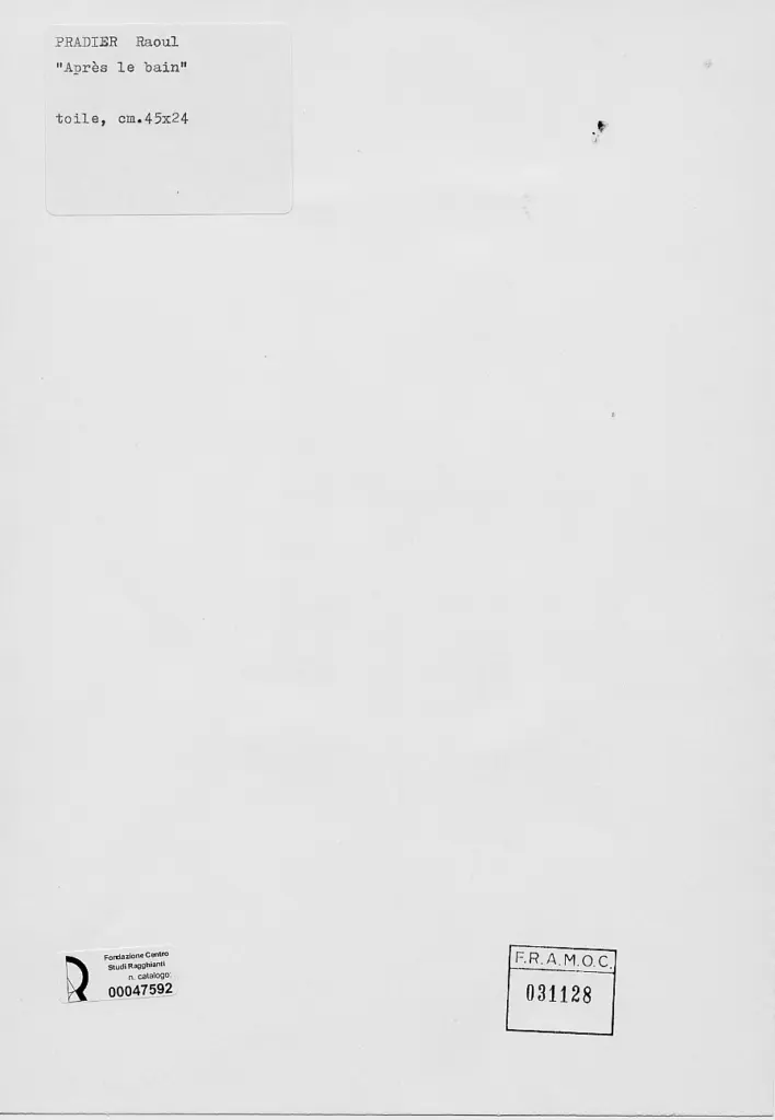 Anonimo , Pradier, Raoul - sec. XX/ XXI - Dopo il bagno , retro