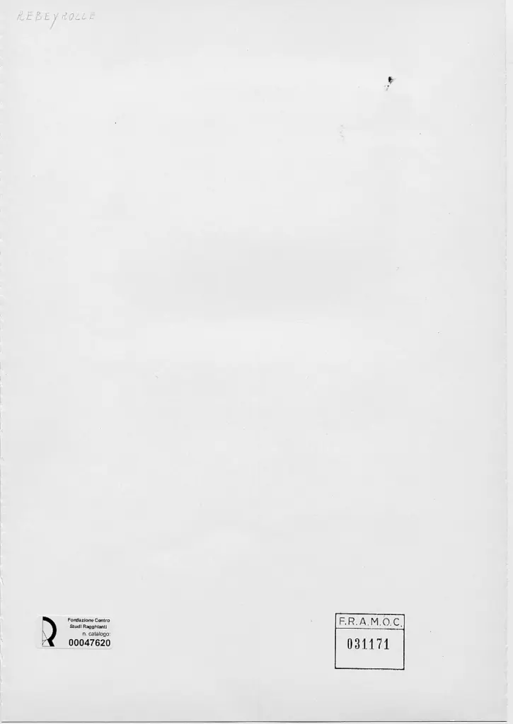 Anonimo , Rebeyrolle, Paul - sec. XX/ XXI - Natura morta con pollo e pesce , retro