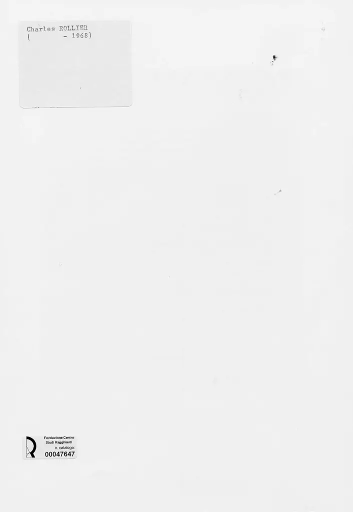 Anonimo , Rollier, Charles - sec. XX - Colori , retro