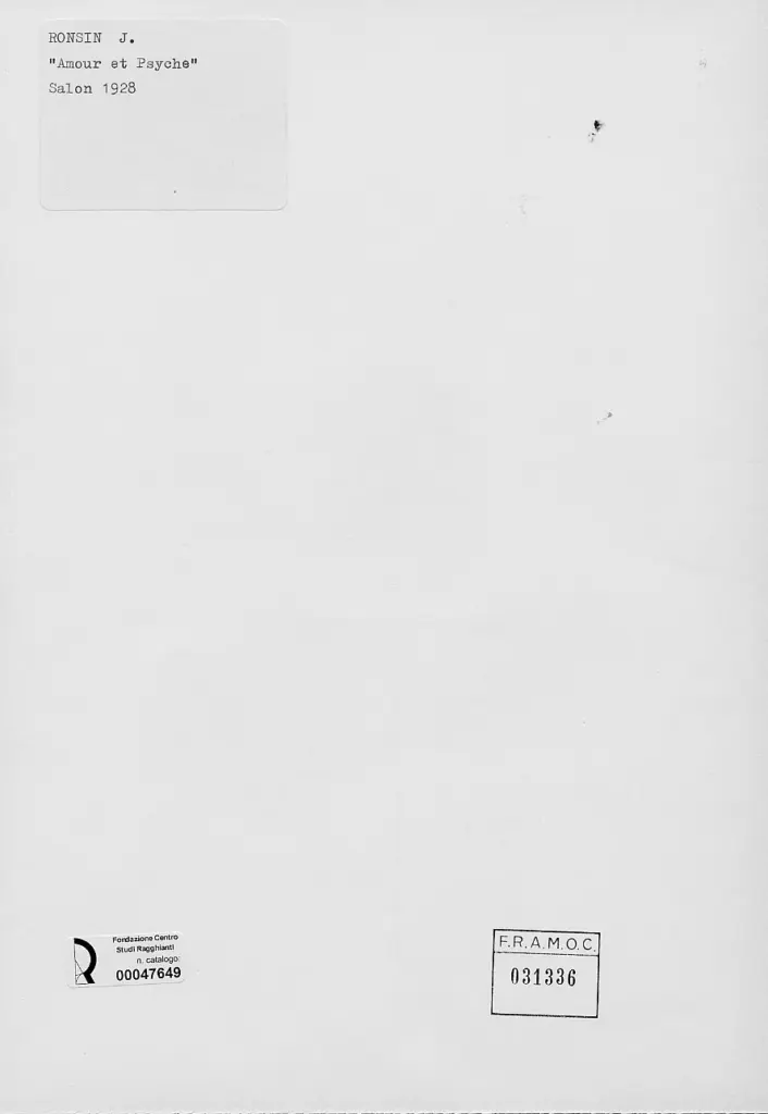 Anonimo , Ronsin, J. - sec. XX - Amore e Psiche , retro