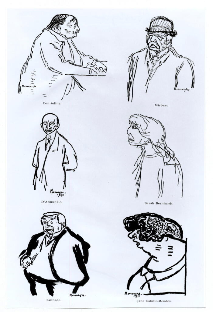 Rouveyre, Andrè , - caricature di personaggi famosi francesi
