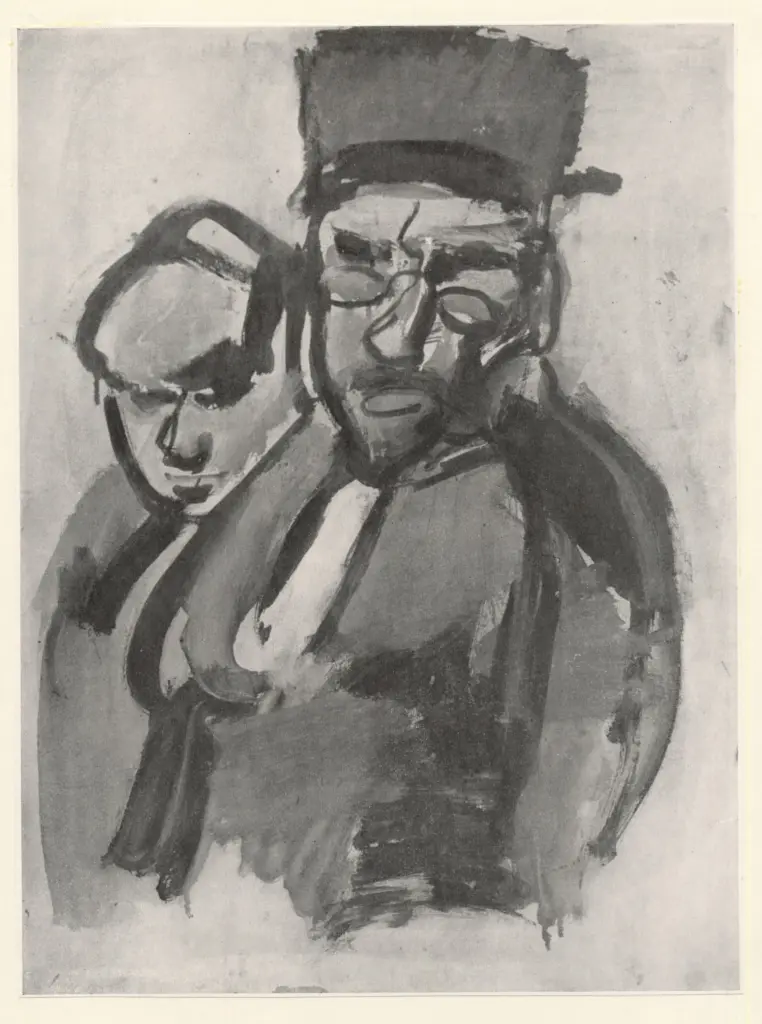 Galerie Bernheim-Jeune , Rouault, Georges - sec. XX - Coppia , fronte