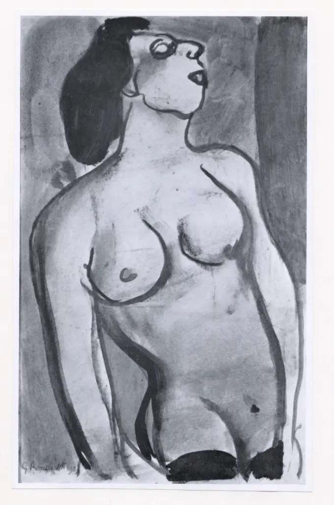 Galerie Bernheim-Jeune , Rouault, Georges - sec. XX - Donna nuda , fronte