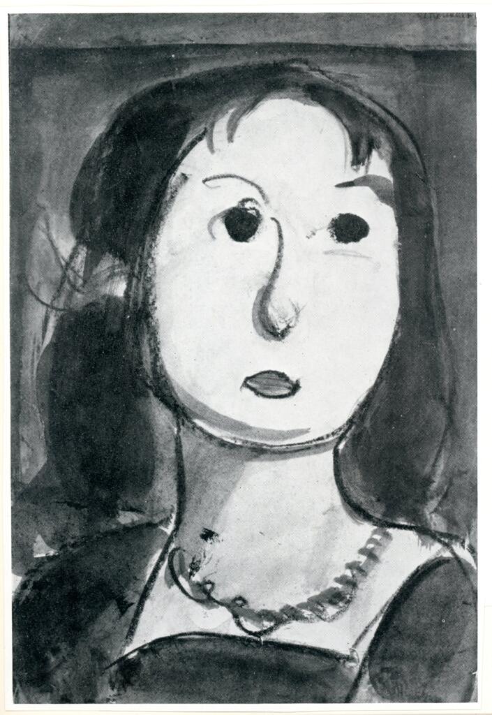 Galerie Bernheim-Jeune , Rouault, Georges - sec. XX - Giovane donna con nastro rosso , fronte