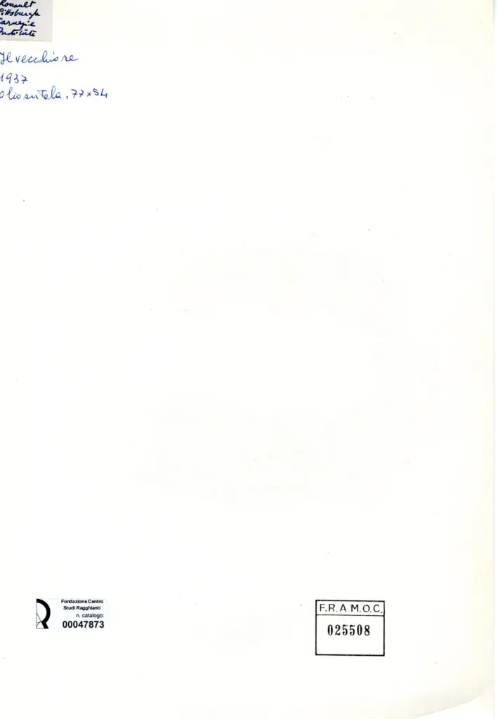 Anonimo , Rouault, Georges - sec. XX - Il vecchio re , retro