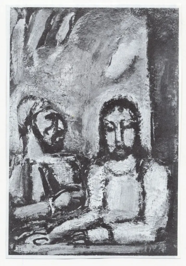 Anonimo , Rouault, Georges - sec. XX - Cristo e il grande prete , fronte