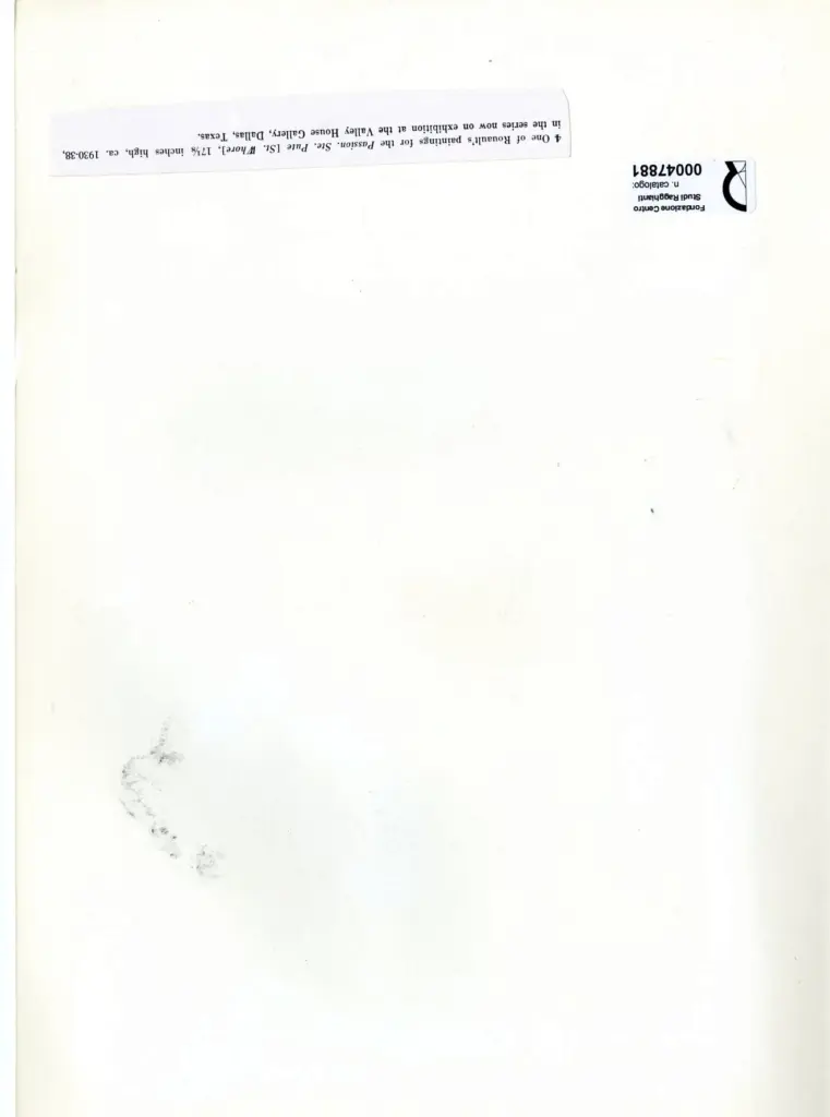 Anonimo , Rouault, Georges - sec. XX , retro