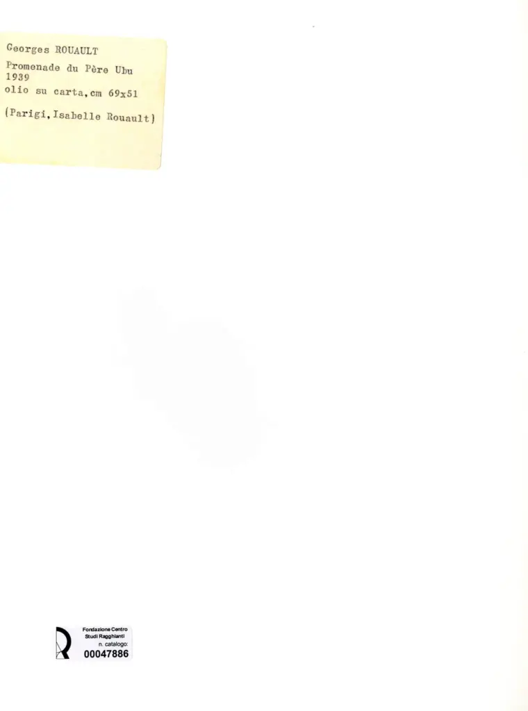 Anonimo , Rouault, Georges - sec. XX - Promenade du P&egrave;re Ubu , retro