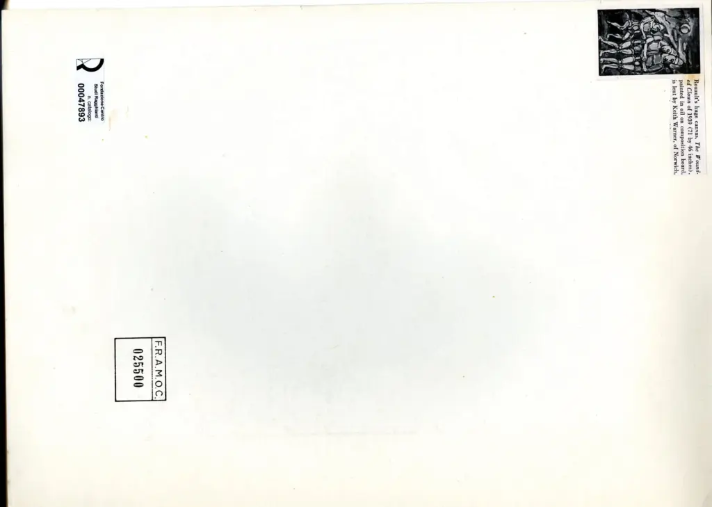 Anonimo , Rouault, Georges - sec. XX - Il Clown ferito , retro