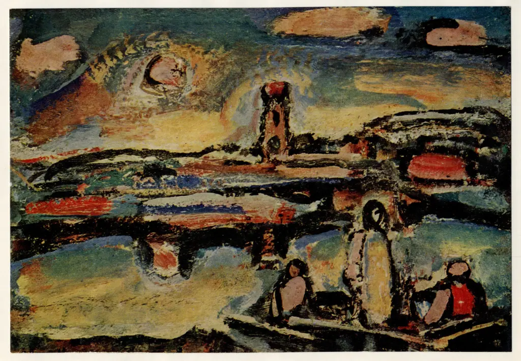 Anonimo , Rouault, Georges - sec. XX - Il Cristo sul lago di Tiberiade , fronte