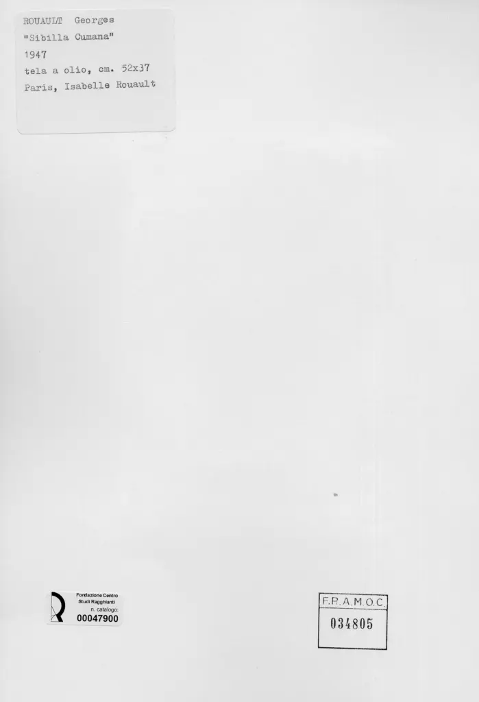 Anonimo , Rouault, Georges - sec. XX - Sibilla Cumana , retro