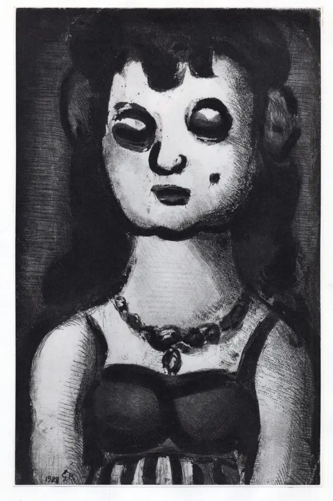Anonimo , Rouault, Georges - sec. XX - Ragazza , fronte
