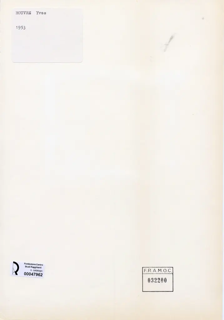 Anonimo , Rouvre, Yves - sec. XX - Uomo nudo , retro