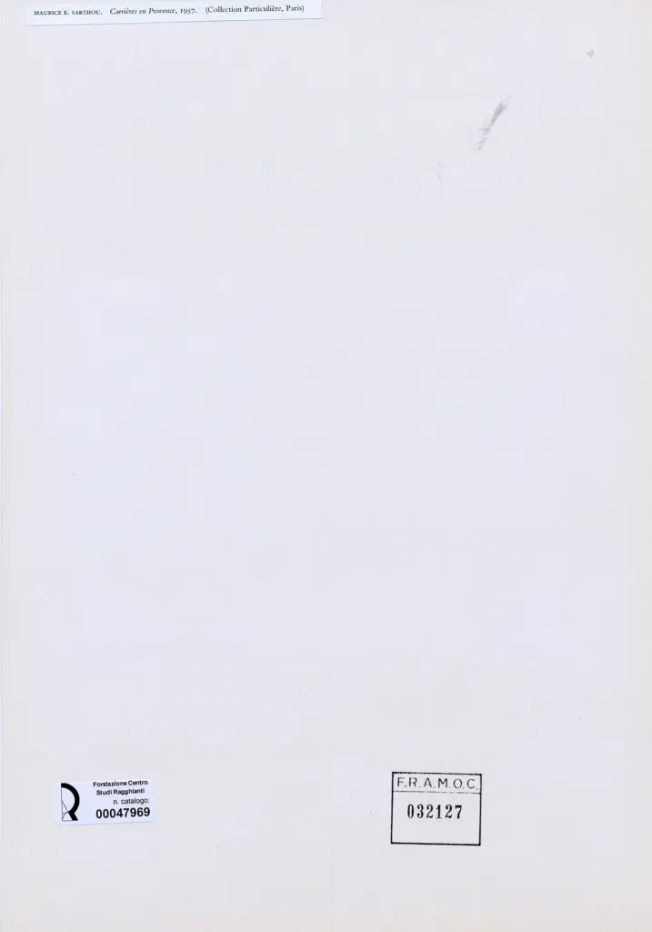 Anonimo , Sarthou, Maurice E. - sec. XX - Carri&egrave;res en Provence , retro