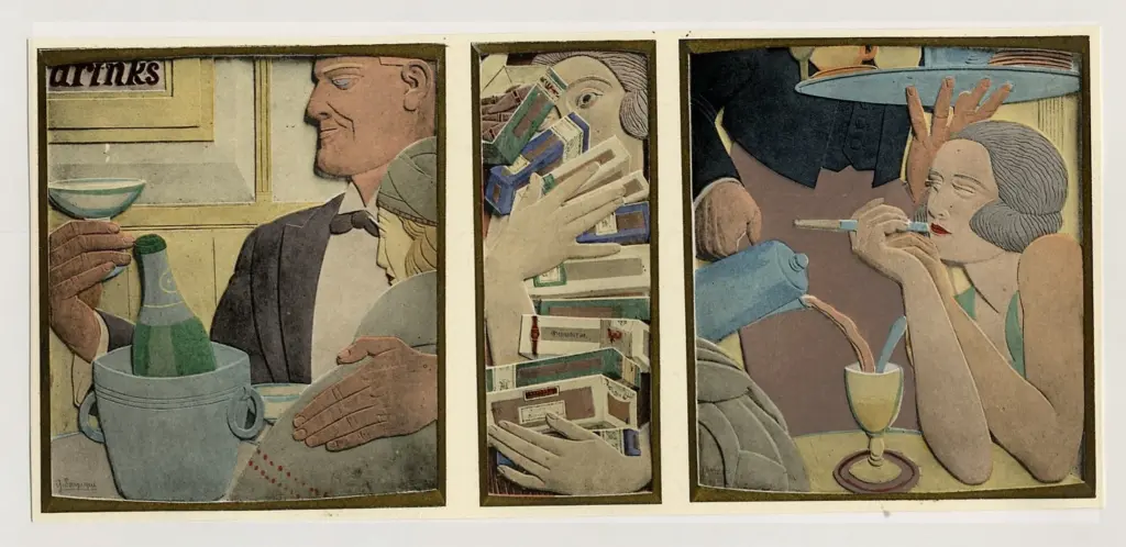 Saupique, Georges , Le champagne - Les cigares - Le cafe