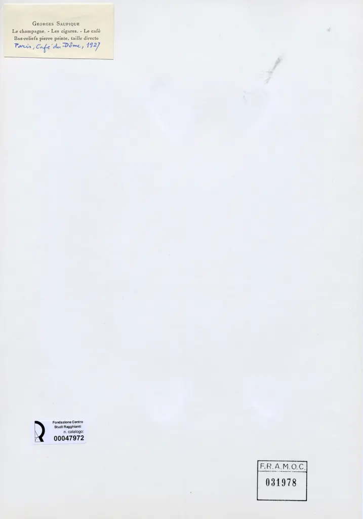 Anonimo , Saupique, Georges - sec. XX - Le champagne - Les cigares - Le cafe , retro