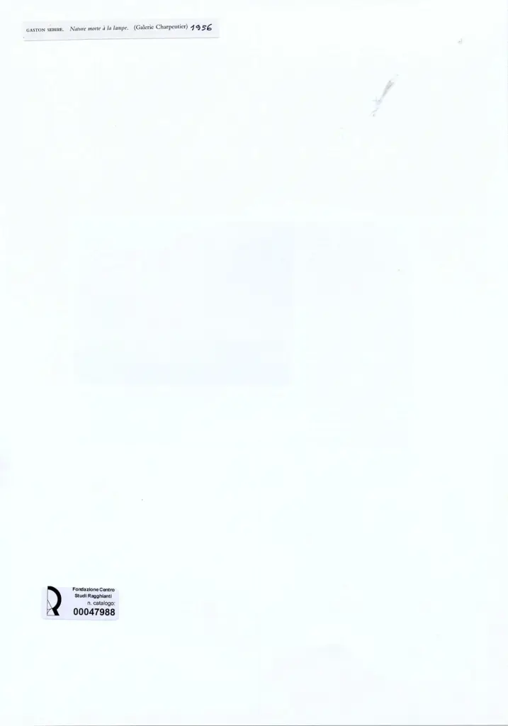 Anonimo , Sebire, Gaston - sec. XX - Natura morta con lampada , retro