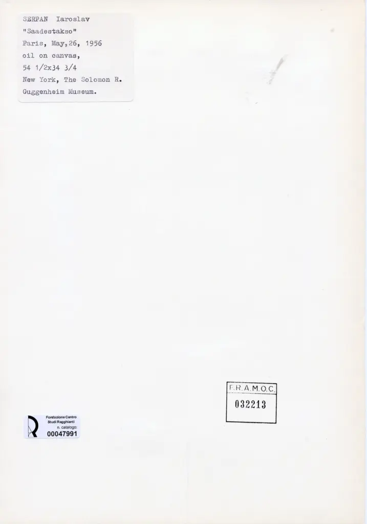 Anonimo , Serpan, Jaroslav - sec. XX - Saadestakso , retro